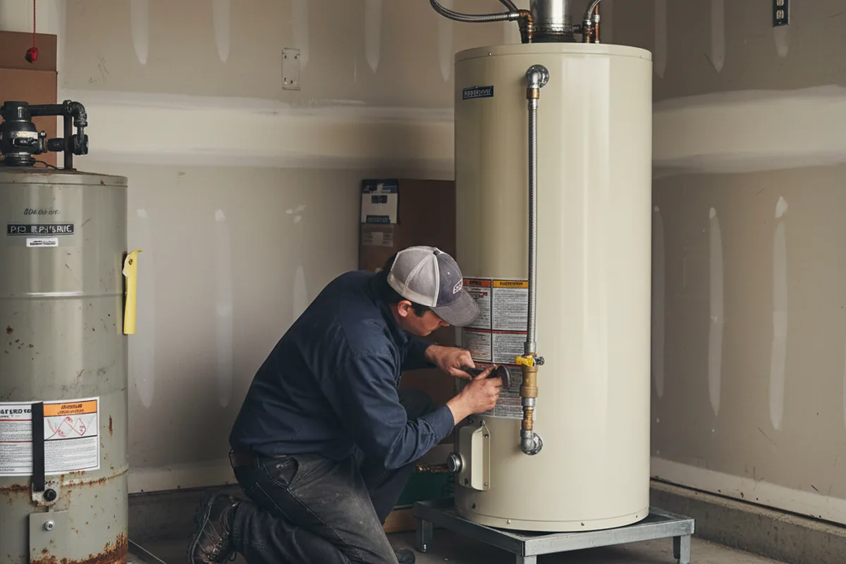Water heater and shutoff valve replacement in Norton
